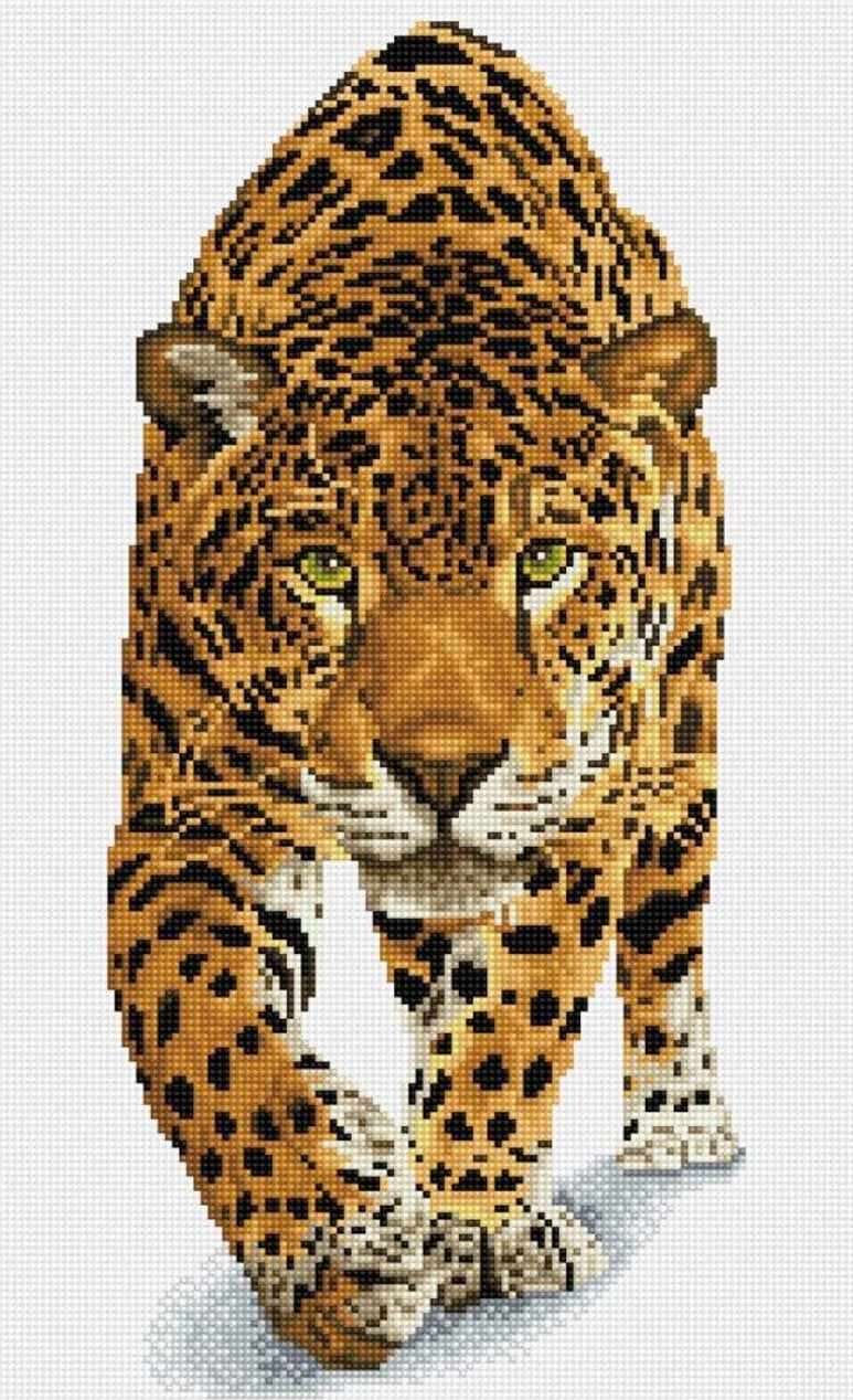Dante Haft diamentowy Diamond Dotz Leopard na polowaniu 40x60cm DQ9007
