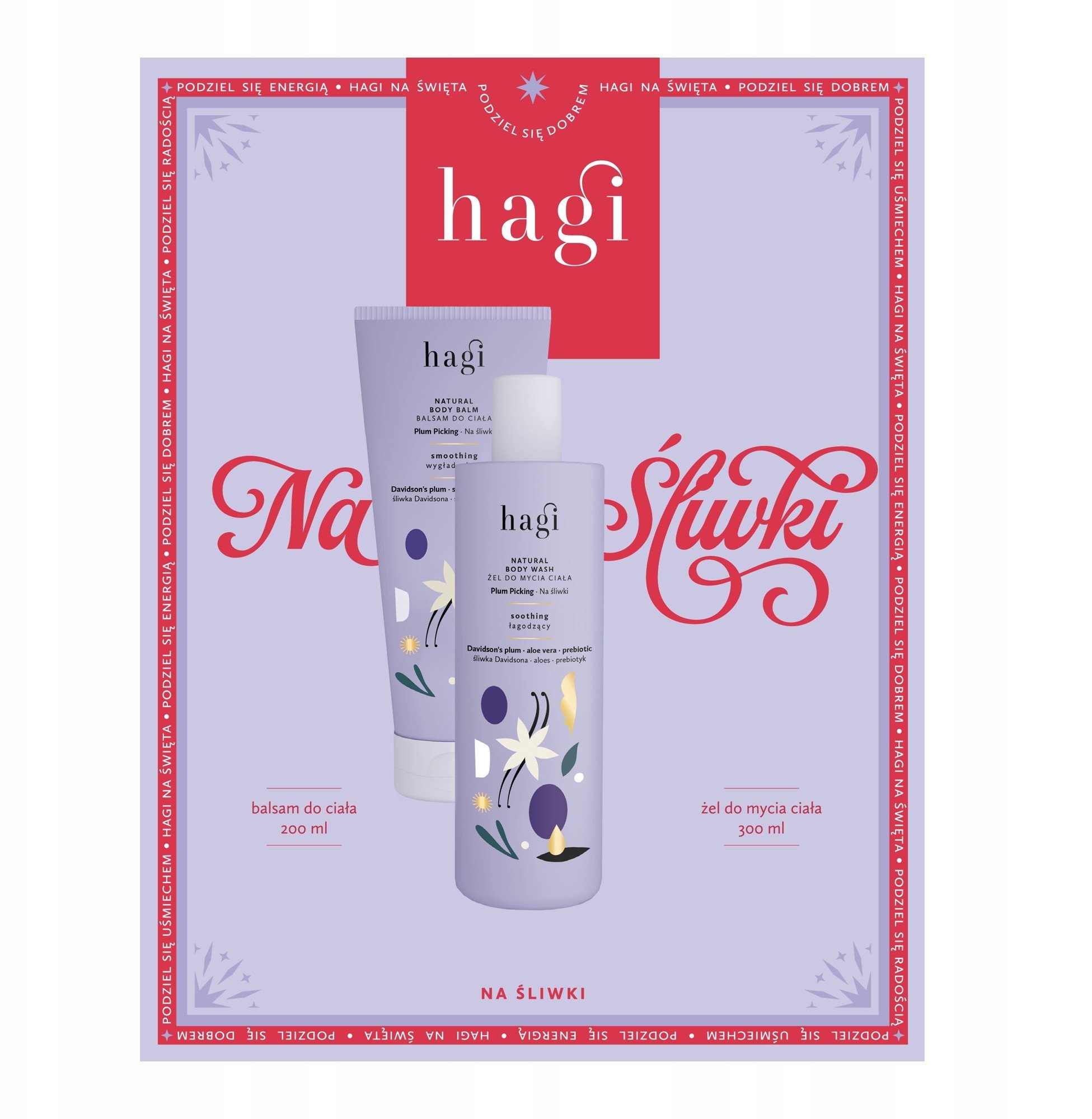 HAGI_SET Na Śliwki balsam do ciała 200ml + żel do mycia ciała 300ml