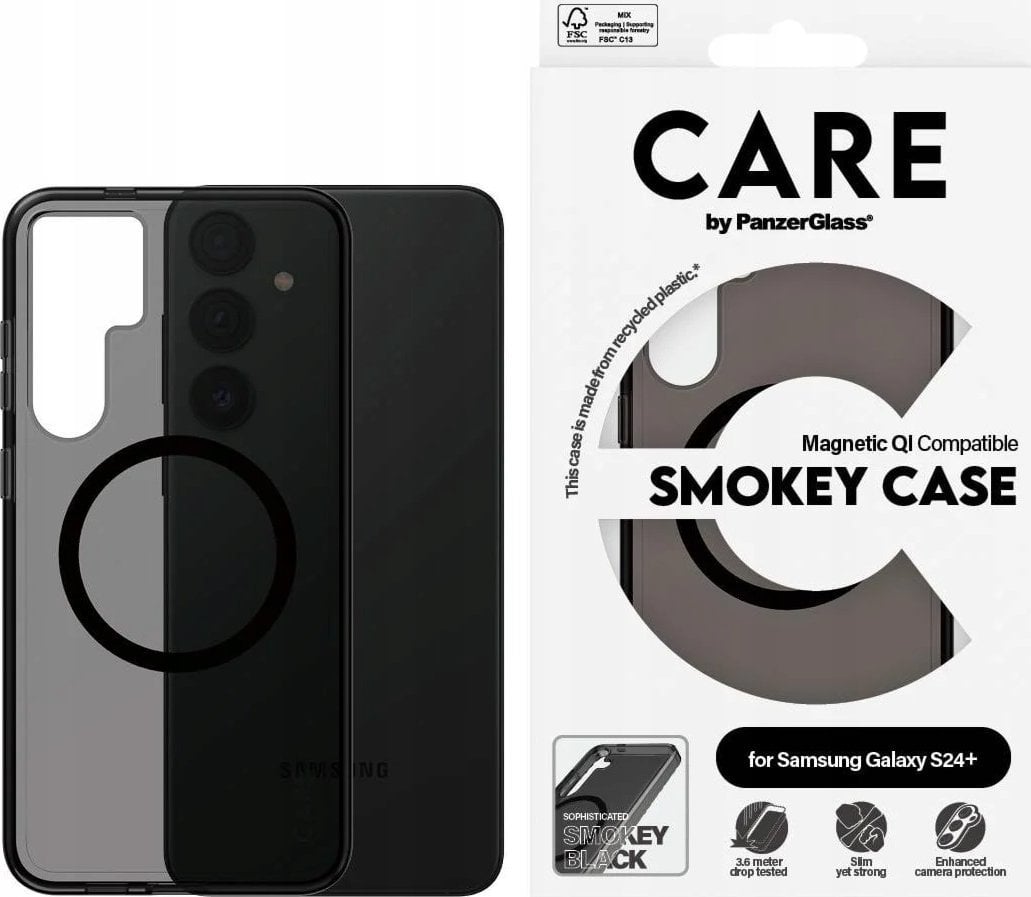 PanzerGlass CARE by PanzerGlass Flagship QI Case Sam S24+ dymny/smoke 1157