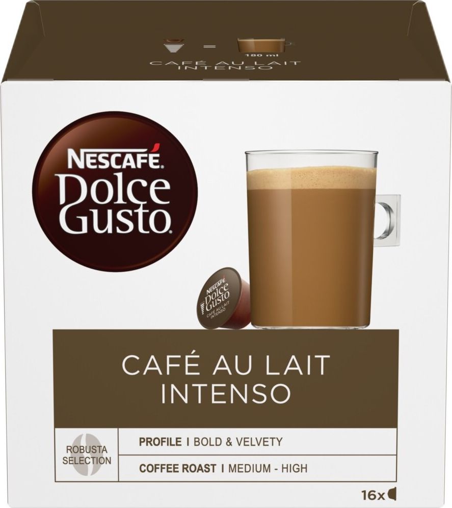 Nescafe NESCAFE DOLCE GUSTO Café au Lait Intenso 16 kapsulių, 160g