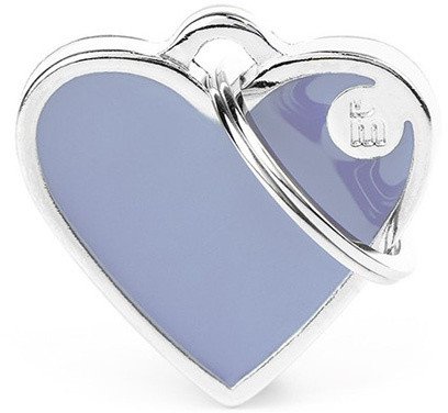 Zawieszka Adresówka Identyfikator z grawerem dla psa i kota serce liliowe z obramówką S