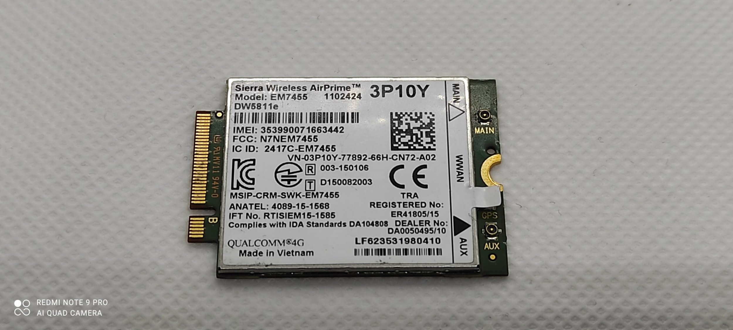 Dell WWAN CARD 4G LAT. E5270/E5570