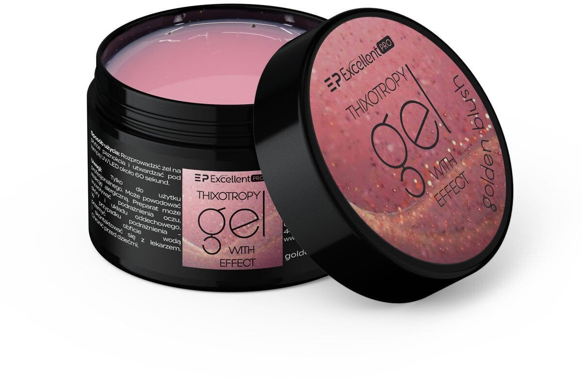Excellent PRO Thixotropy Gel With Effect żel budujący Golden Blush 15g