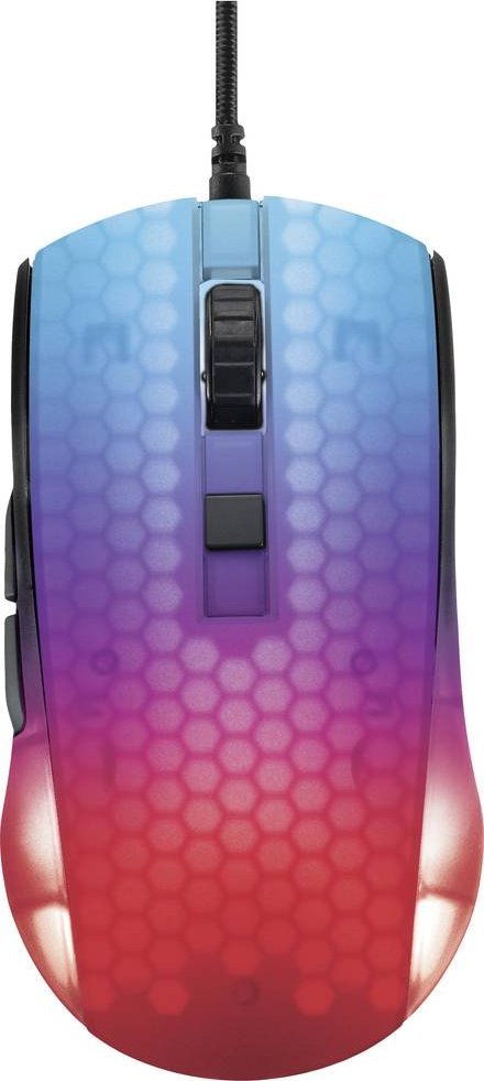 Mysz Deltaco Półprzezroczysta GAMING mysz gamingowa DM310, RGB, bardzo lekka, czarna / GAM-144