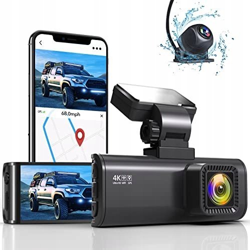 Kamera cyfrowa Redtiger REDTIGER F7N kamera samochodowa z WiFi GPS z przodu i z tyłu 4K + 1080p