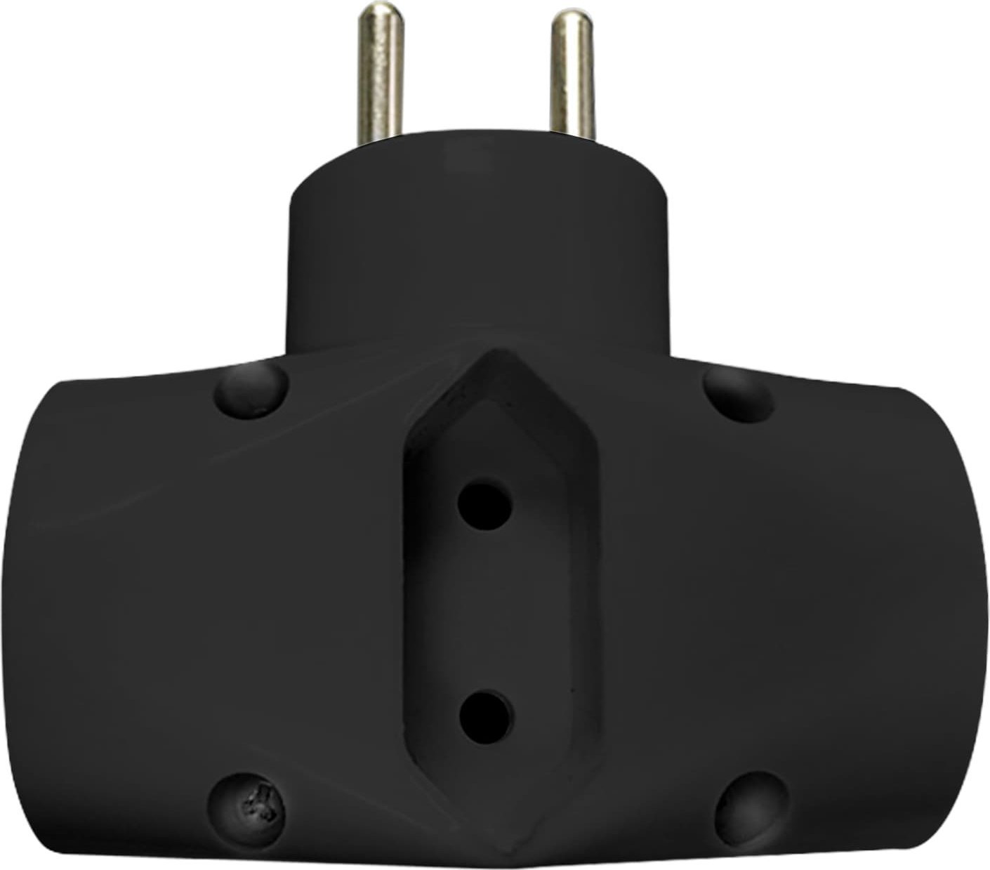 Orno Rozgałęźnik 2x2P+Z, 1x2P/II, czarny OR-AE-13221/B