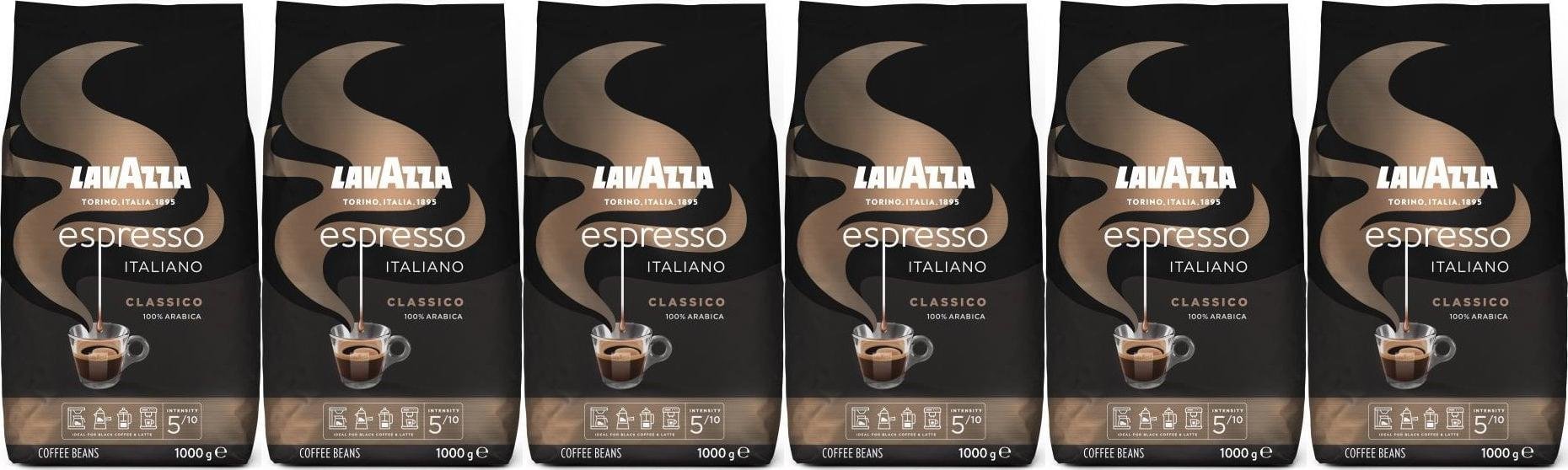 Kawa ziarnista Lavazza 6 x Kawa ziarnista Lavazza Espresso Italiano Classico 1 kg