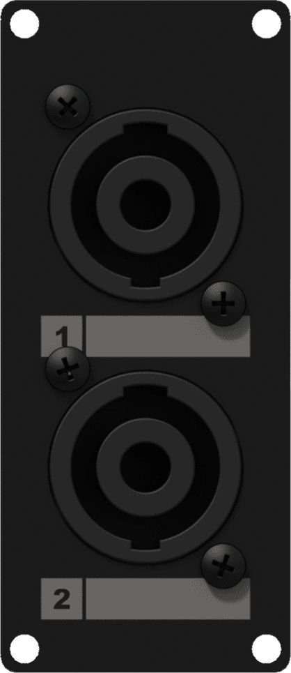 Caymon Moduł CASY ze złączami 2x NL4MP SpeakON (CASY142/B)