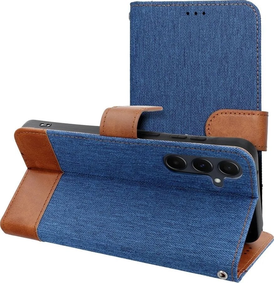 Kabura JEANS Book do XIAOMI Redmi NOTE 14 4G (GLOBAL - 163.25mm x 76.55mm x 8.16mm) niebieski
