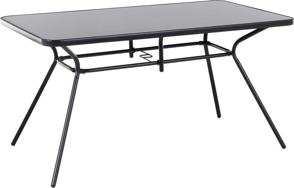 Beliani Stół ogrodowy 140 x 80 cm czarny LIVO (63216)
