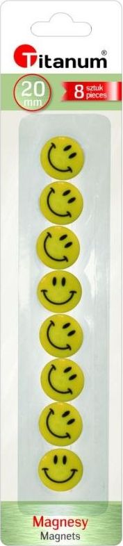 Titanum Magnesy do tablic TITANUM uśmiechy 20mm 8szt. Titanum