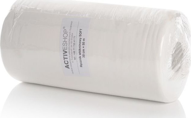 Activeshop Jednorazowe ręczniki włókninowe rolka 30 cm x 50 m