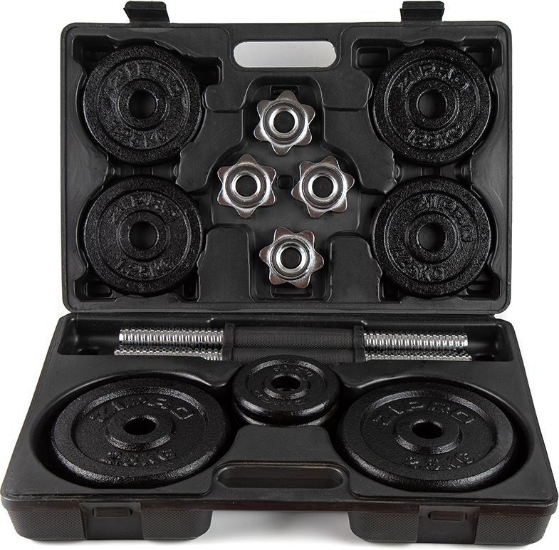 Zipro Zestaw hantli żeliwny 12 x Różne rodzaje obciążenia w zestawie