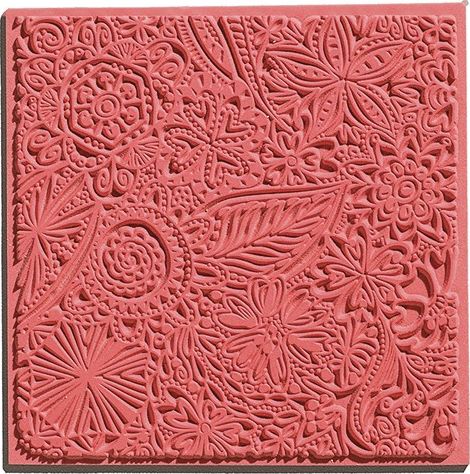 The Clay and Paint Factory Płytka z teksturą Kwiaty 9x9 cm