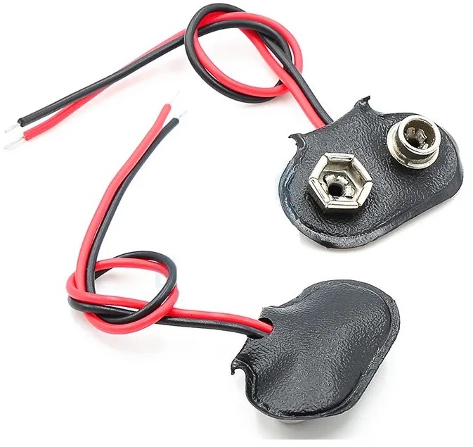 ROSFIX KONEKTOR ADAPTER BATERII 9V DC 2.1/5,5 ZATRZASK BATERIA 9V