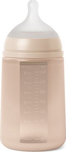 308072-BUTELKA SILIKONOWA 240ML/SX PRO ŚREDNI PRZEPŁYW/CIELISTA/NEW ALL SILICONE