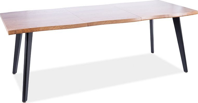 SIGNAL MEBLE Stół rozkładany FRESNO 150(210)x90 dąb artisan/czarny Signal