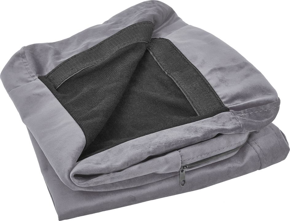 Beliani Pokrowiec na sofę 2-osobową welurowy szary BERNES