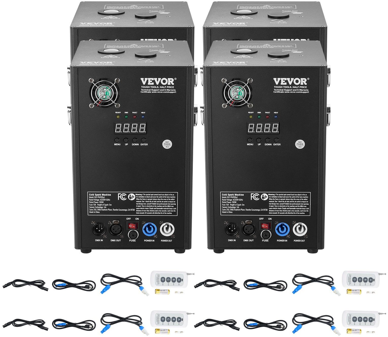 Maszyna do Efektów Specjalnych 4 x 700W Zimne Ognie na Wydarzenia