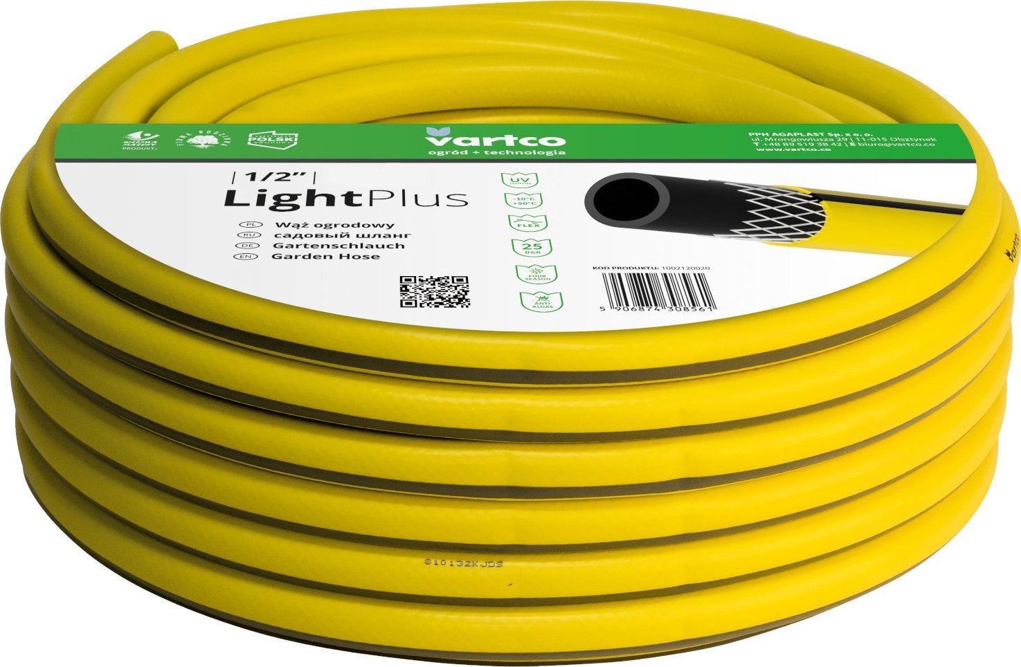 Vartco Wąż ogrodowy Vartco Light Plus 1/2" 50m