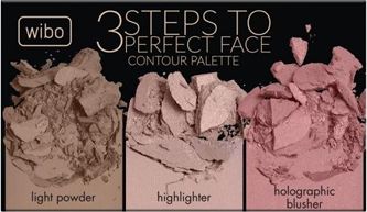 Wibo WIBO_3 Steps to Perfect Face Contour Palette paleta do konturowania twarzy Light 10g