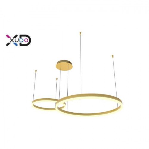 Żyrandol LED Mundo 40/60cm 36W złoty 3CCT pilot