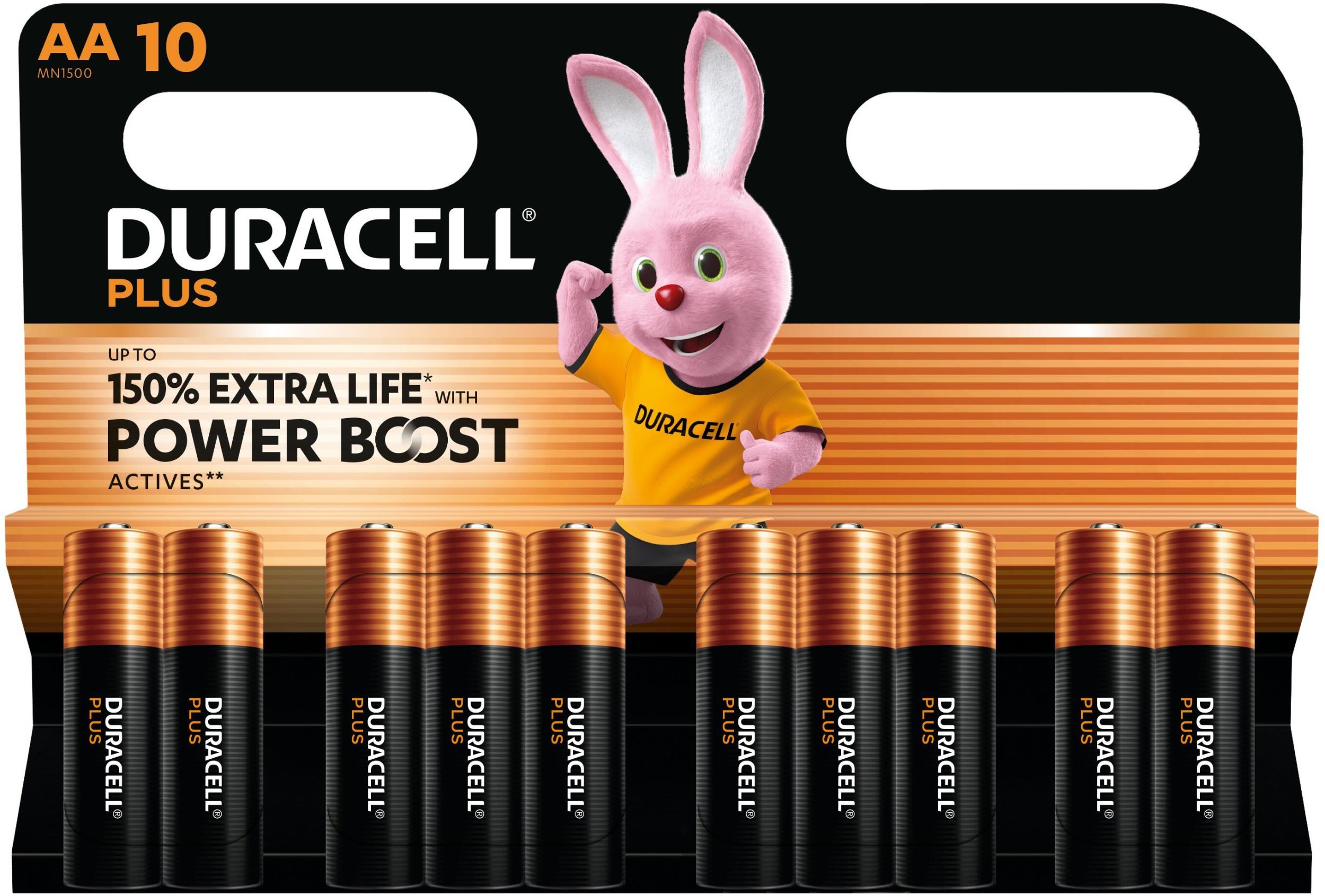 1x10 Duracell Plus Power Boost Mignon MN1500 AA LR6 1,5V