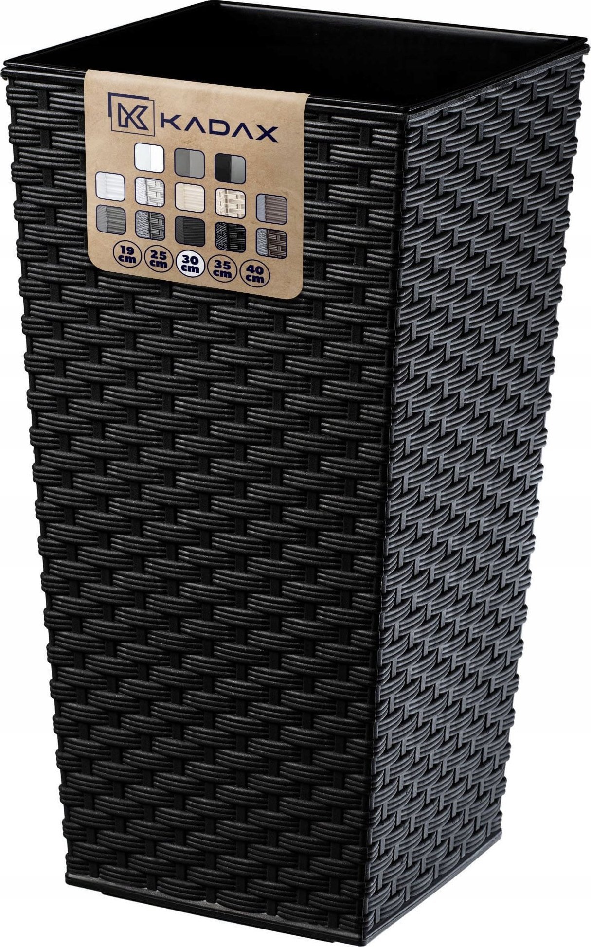 Kadax KADAX Doniczka Donica 29x57cm Wkład Czarna Rattan