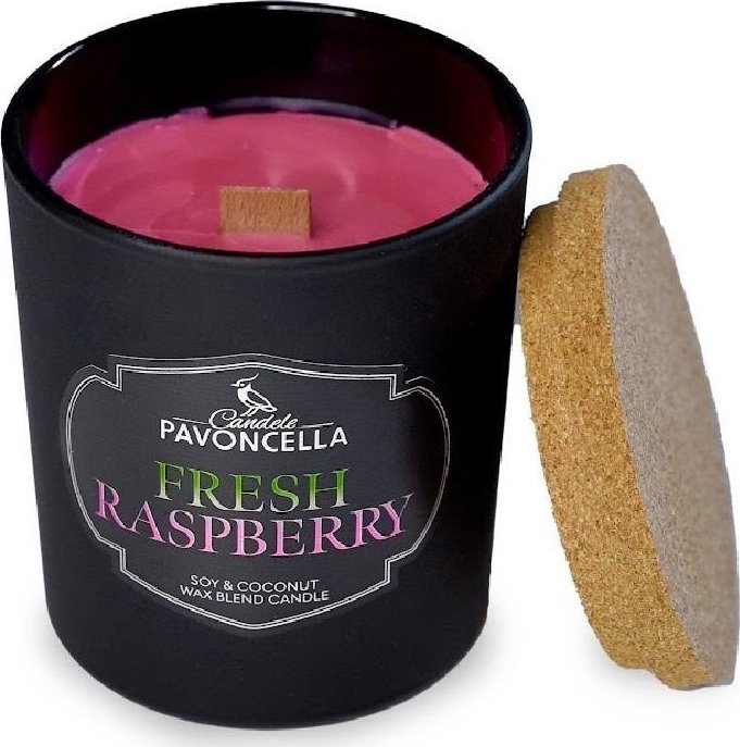 Świeczka sojowa Fresh Raspberry czarna 135g