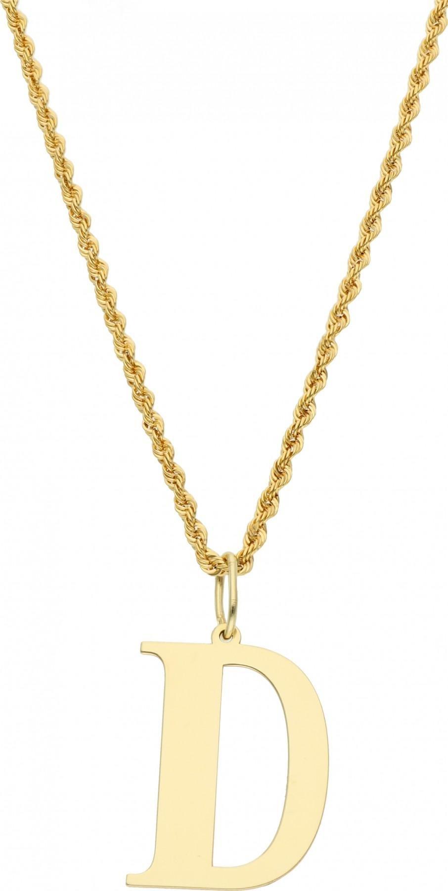 Rosanto Duża złota zawieszka literka D 585 14k