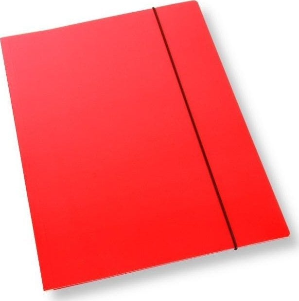 Teczka A4 z gumką lakier czerwona 350gsm (10szt)