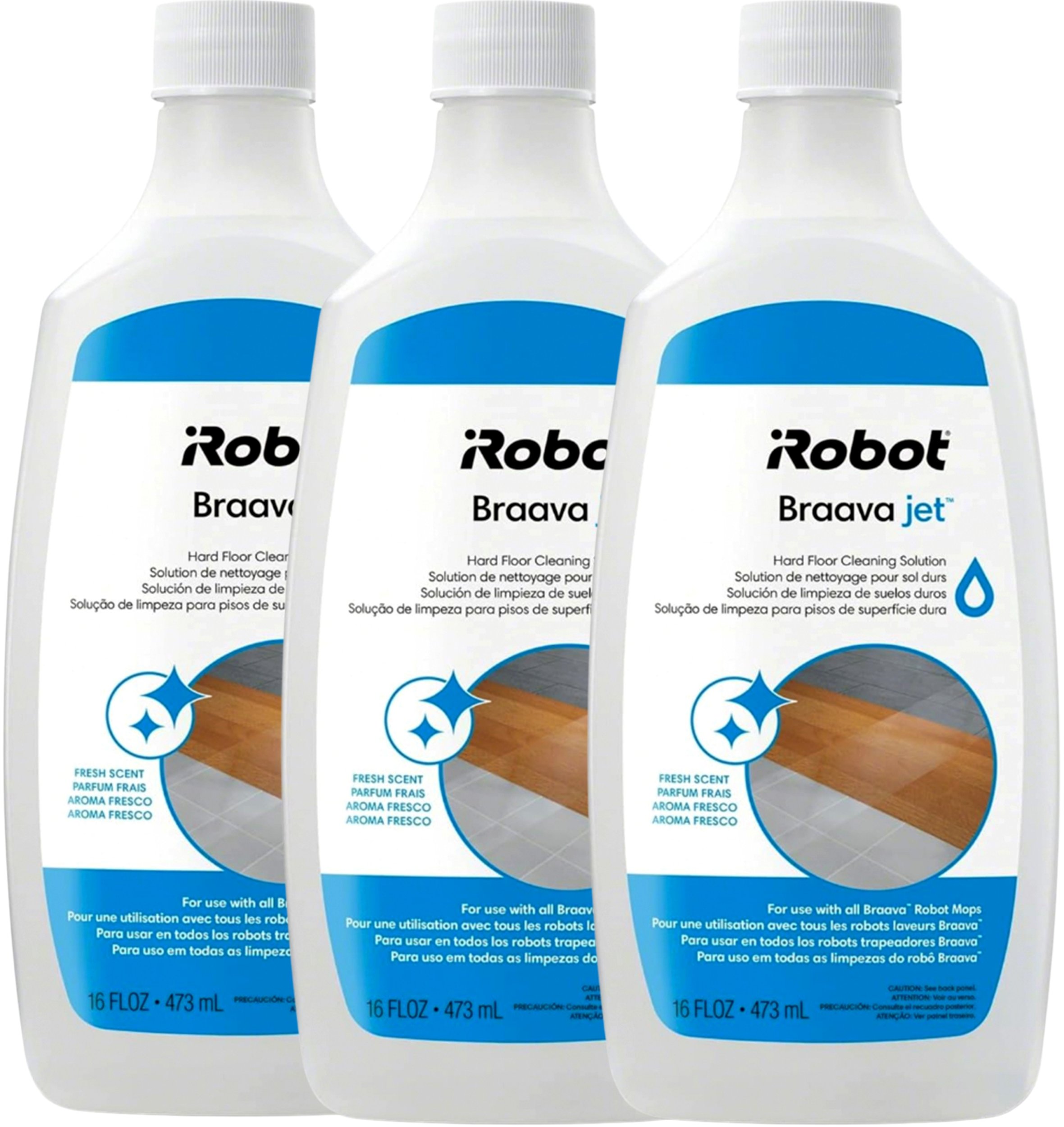 3x Płyn, koncentrat 473 ml do mycia podłóg iRobot Braava, Scooba, Roomba Combo