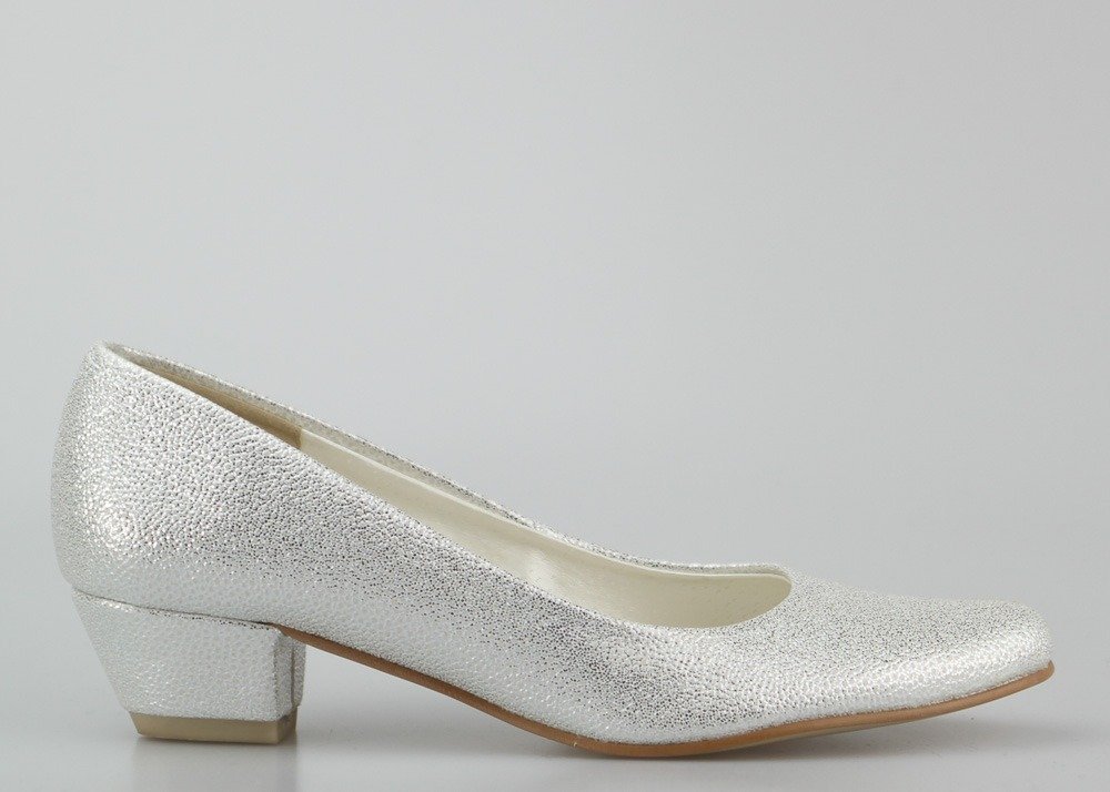 Butdam Czółenka ślubne srebrne Butdam-39