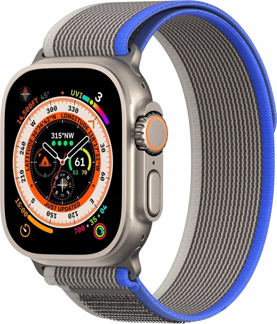 Dux Ducis Sportowy pasek na rzepy do Apple Watch Ultra / 9 / 8 / 7 / 6 / SE / 5 / 4 / 3 / 2 / 1 (42, 44, 45, 49 mm) Dux Ducis Strap YJ Version - niebi