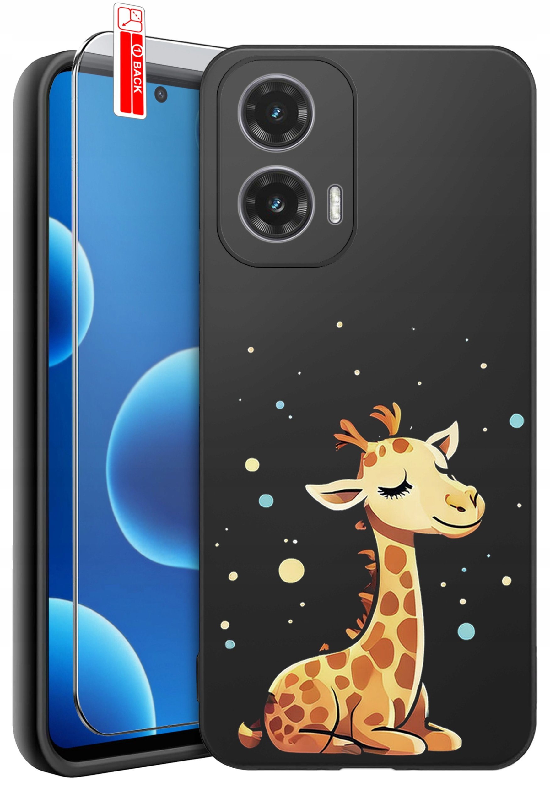 ETUI do Motorola Moto G45 5G | WZORY | SILIKONOWE MATT CASE + SZKŁO 9H