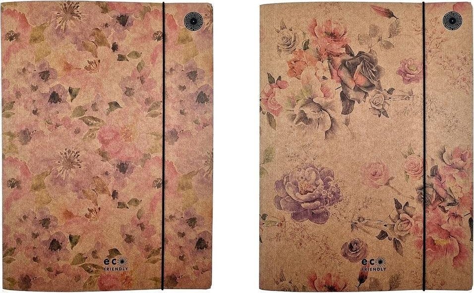 Ziemia Obiecana Teczka A4 z gumką Misty Flowers (10szt)