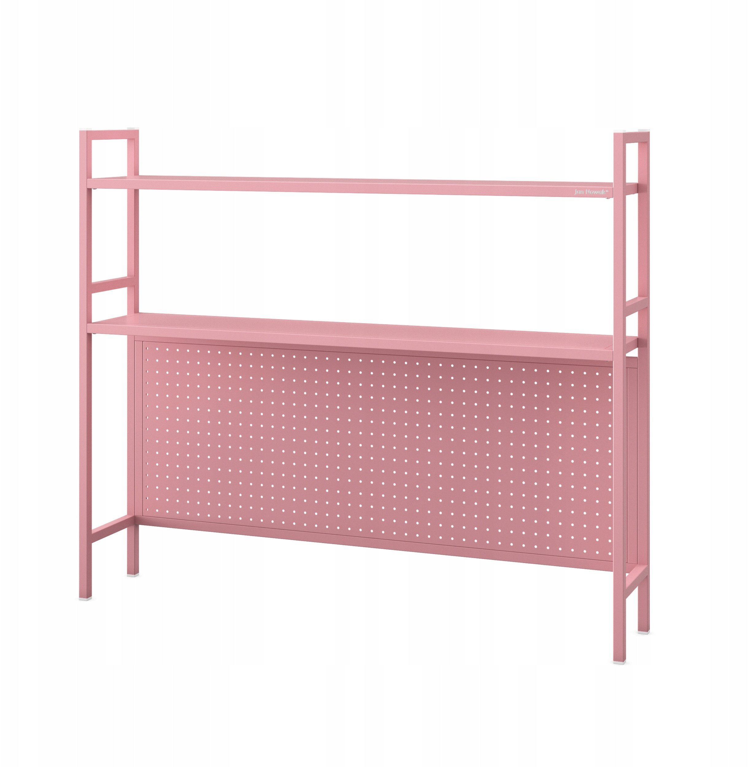 Metalowa nadstawka na biurko WENDY, 1150 x 980 x 220 mm, różowa