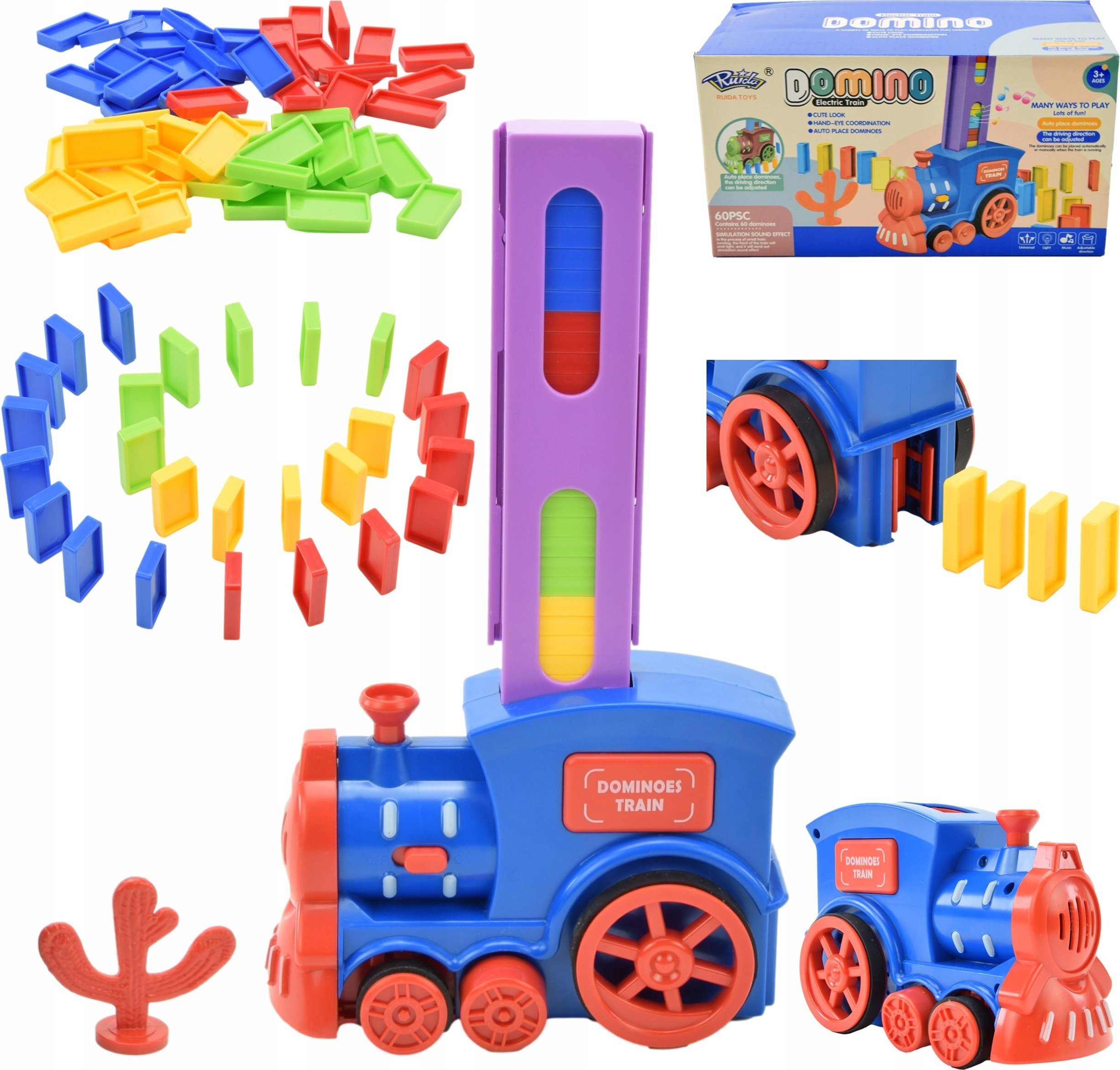 Skleplolki ELEKTRYCZNA LOKOMOTYWA DLA DZIECI KLOCKI DOMINO