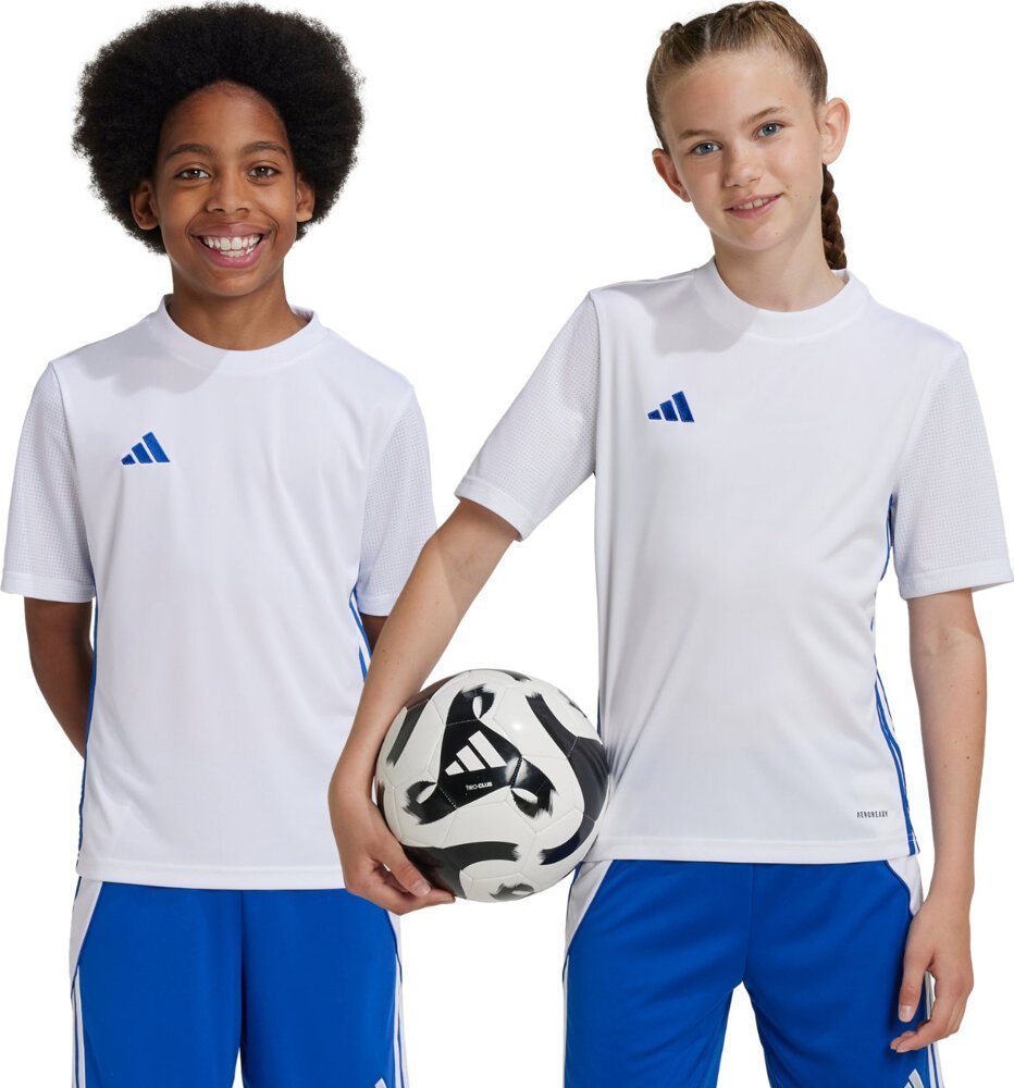 Adidas Koszulka dla dzieci adidas Tabela 23 Jersey biało-niebieska JJ1154 152cm