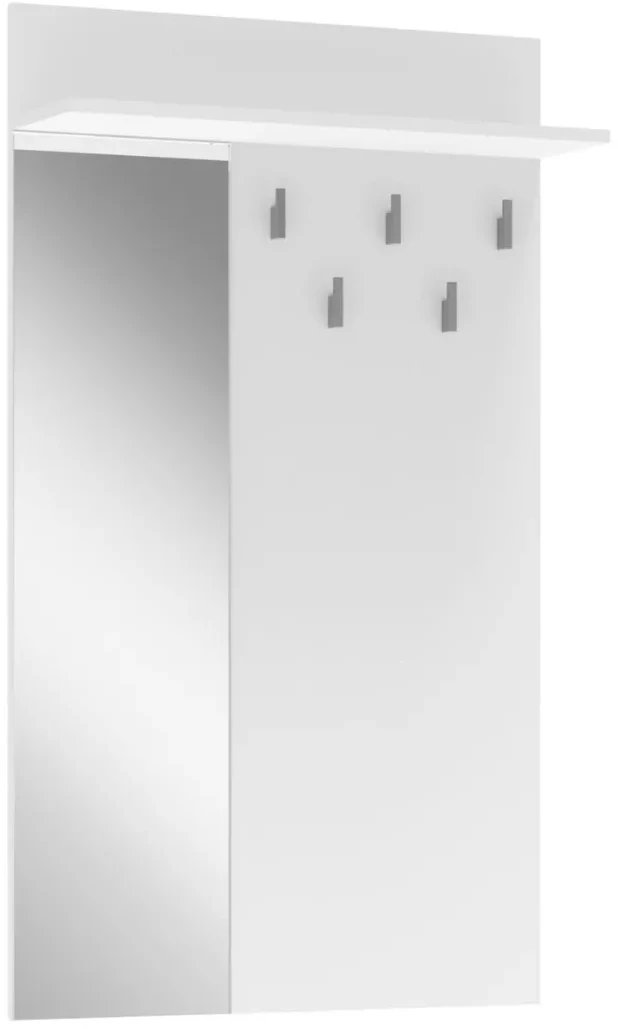 Wieszak ścienny LIMA PR-1 70cm biały z lustrem HALMAR