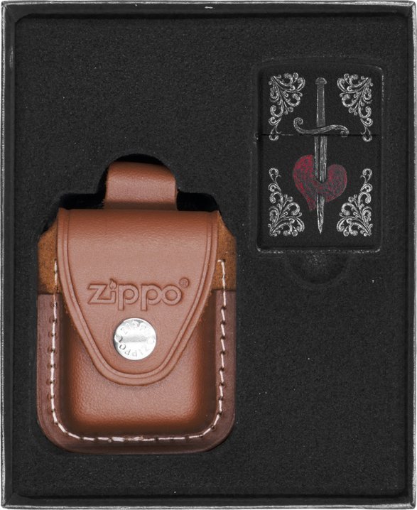 Zestaw ZIPPO Zapalniczka HEART DAGGER TATTO Prezentowy No2