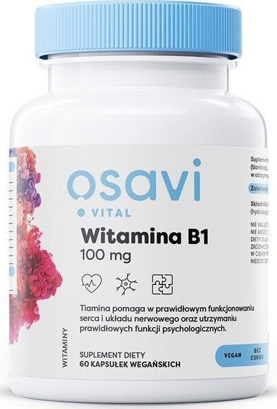 Osavi Osavi - Witamina B1, 100mg, 60 kapsułek