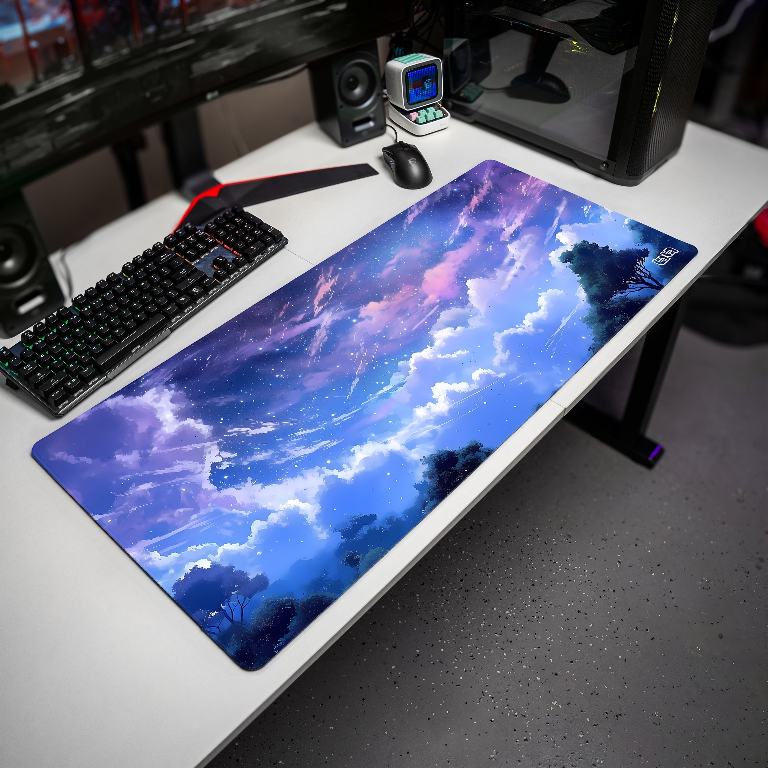 Podkładka Tilt PODKŁADKA POD MYSZ GAMINGOWA Nocne Chmury 90x40 TILT Na biurko Dla gracza