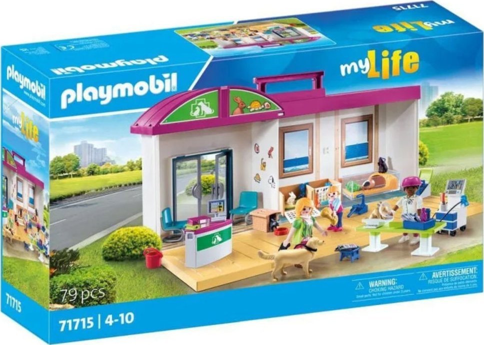 Playmobil Playmobil klocki przenoŚna klinika dla zwierzĄt 71715 d