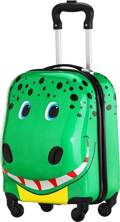 Costway Walizka podróżna dla dzieci bagaż podręczny na kółkach krokodyl
