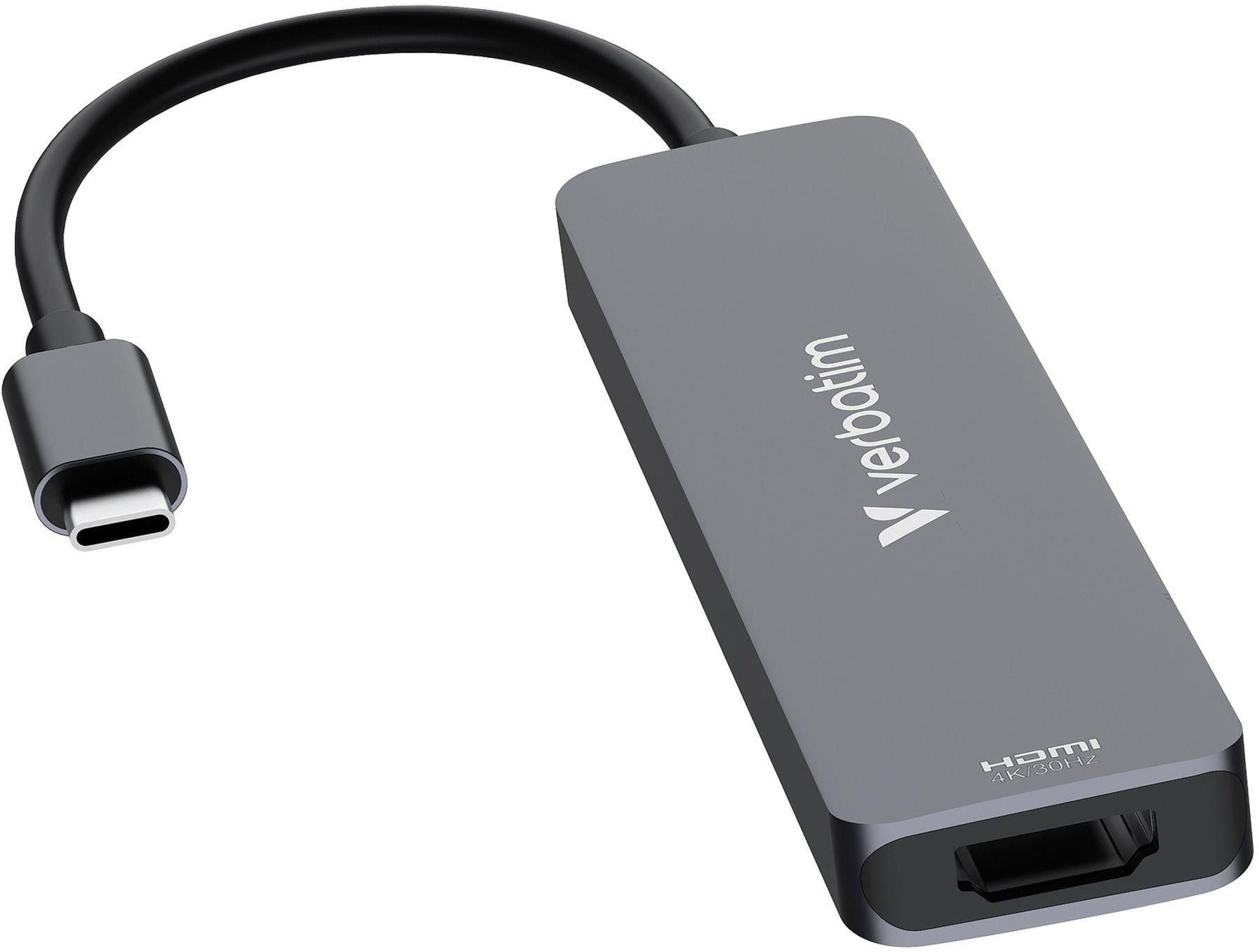 Hub USB Verbatim Multi Port Essentials USB-C PD, USB-A 3.0, USB-A 2.0, HDMI, SD/microSD