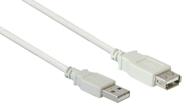 Kabel USB Alcasa USB-A - USB-A 1.8 m Biały (2511-OF2)