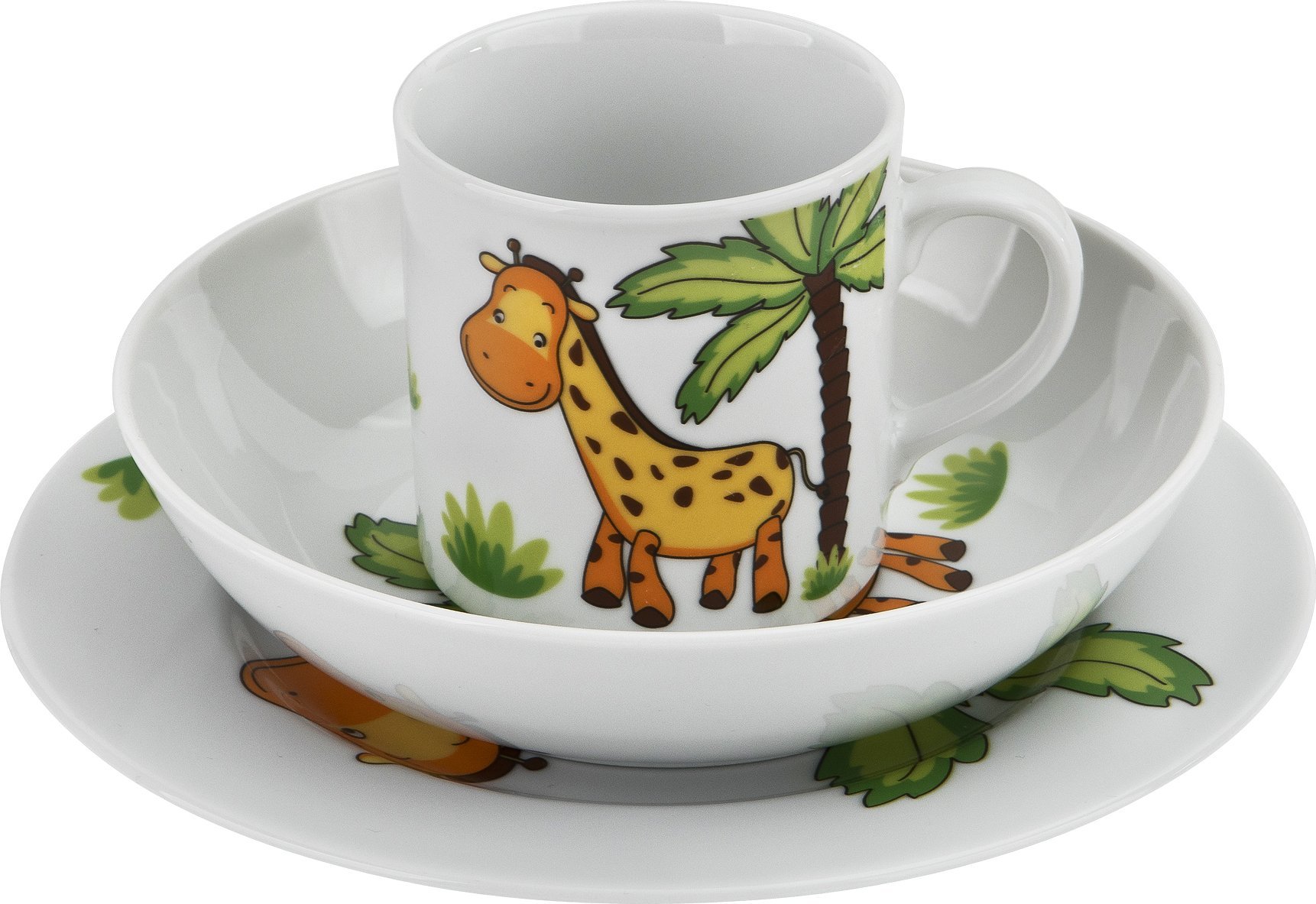 Lubiana Zestaw naczyń dla dzieci Żyrafa porcelanowy