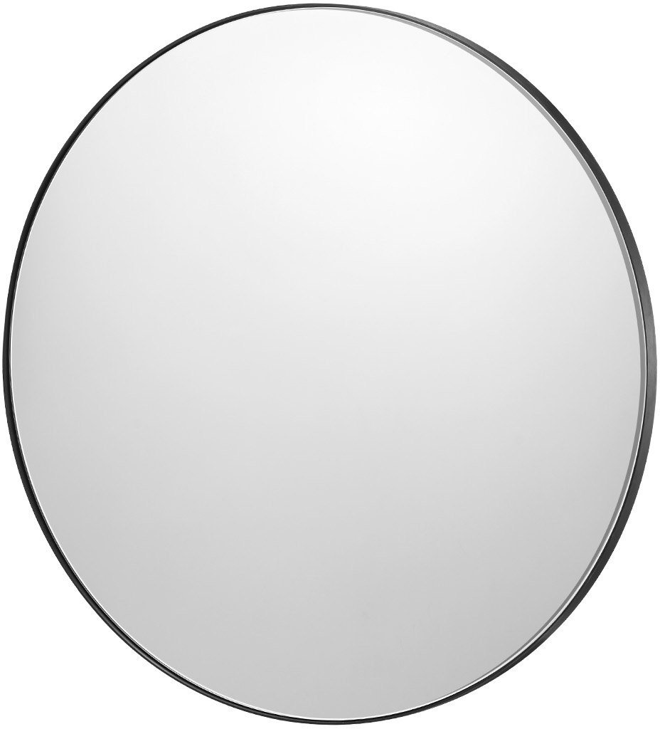 Okrągłe Lustro Ścienne 76 cm z Aluminiową Ramą