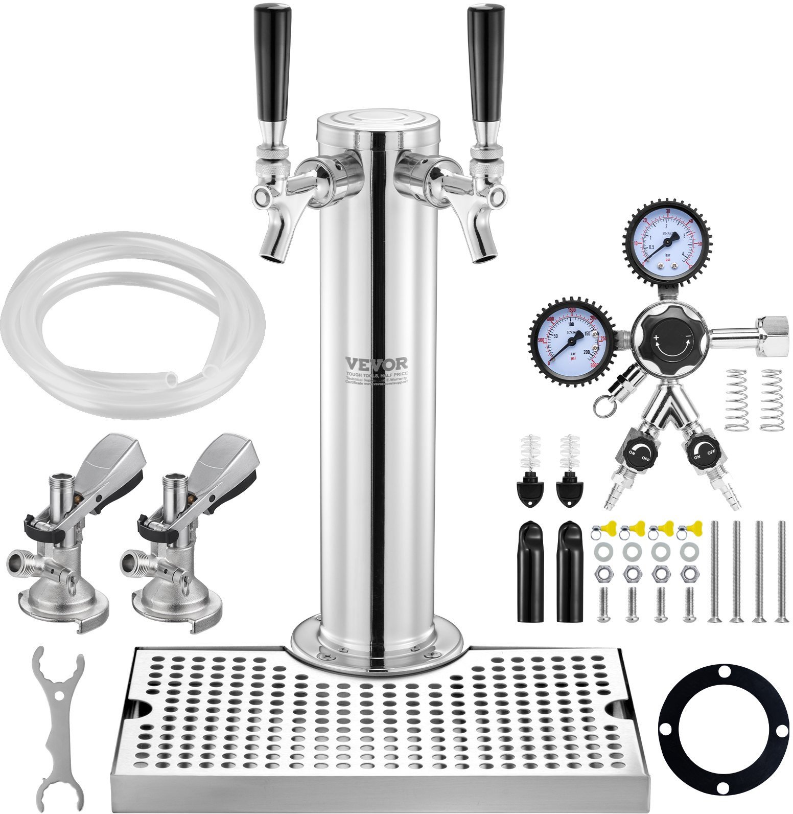 Nalewak dozownik do piwa z dwoma kranami